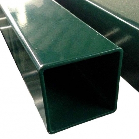 Столб из чёрного металла с полимерным покрытием 60х80х3500 (толщина стенки: 2) - фото - 1